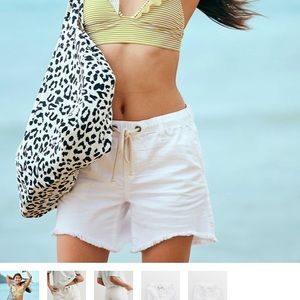 Denim boyfriend shorts